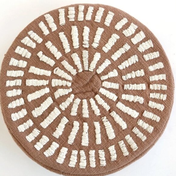 BLOOMINGVILLE ROUND PILLOW- TERRACOTTA - Picture 1 of 2